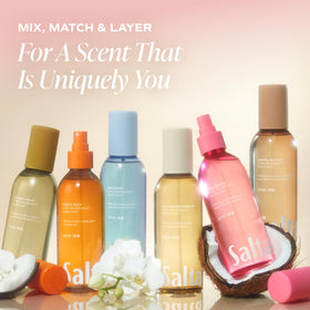 Saltair Body Mist Santal Bloom misting application