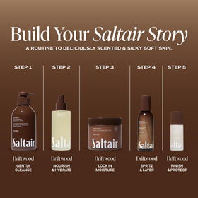 Saltair Body Oil 4 fl oz being applied to skin