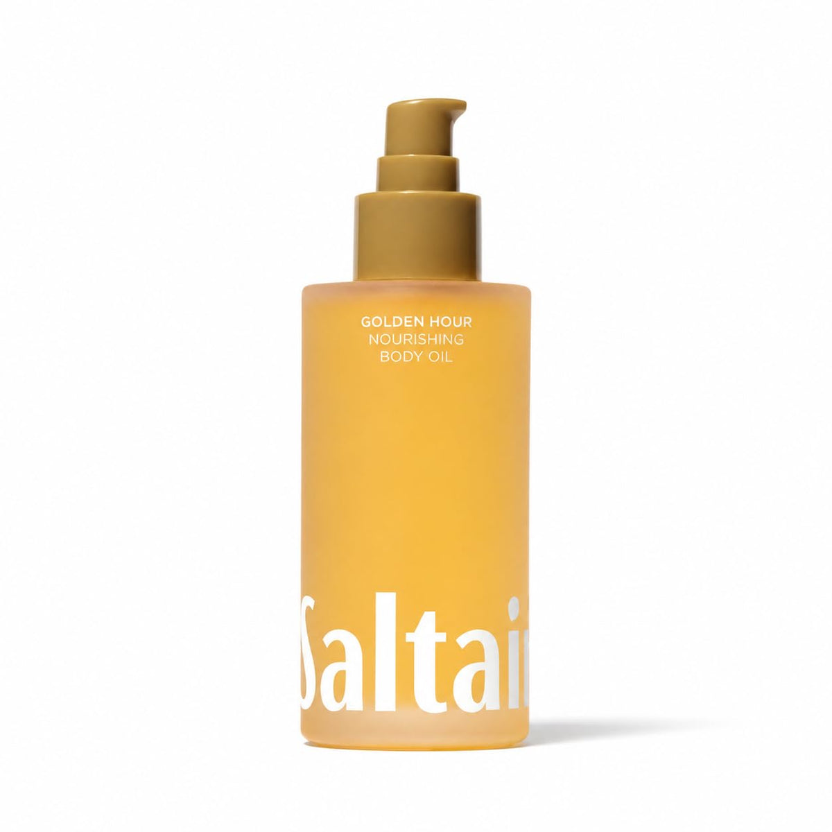 Saltair Body Oil 4 fl oz front view with golden hour packaging