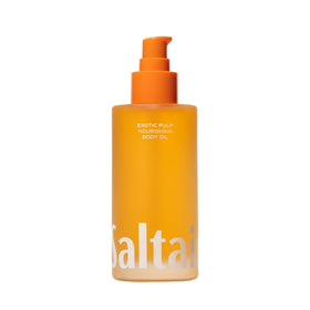 Saltair Body Oil 4 fl oz front view with tropical design