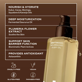 Saltair Body Oil 4 fl oz with a serene background