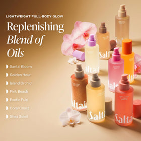 Saltair Body Oil being applied on skin