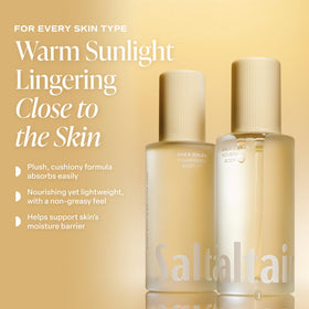 Saltair Body Oil being applied to skin with hands