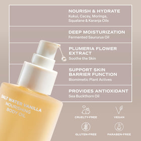 Saltair Body Oil in a skincare routine setup