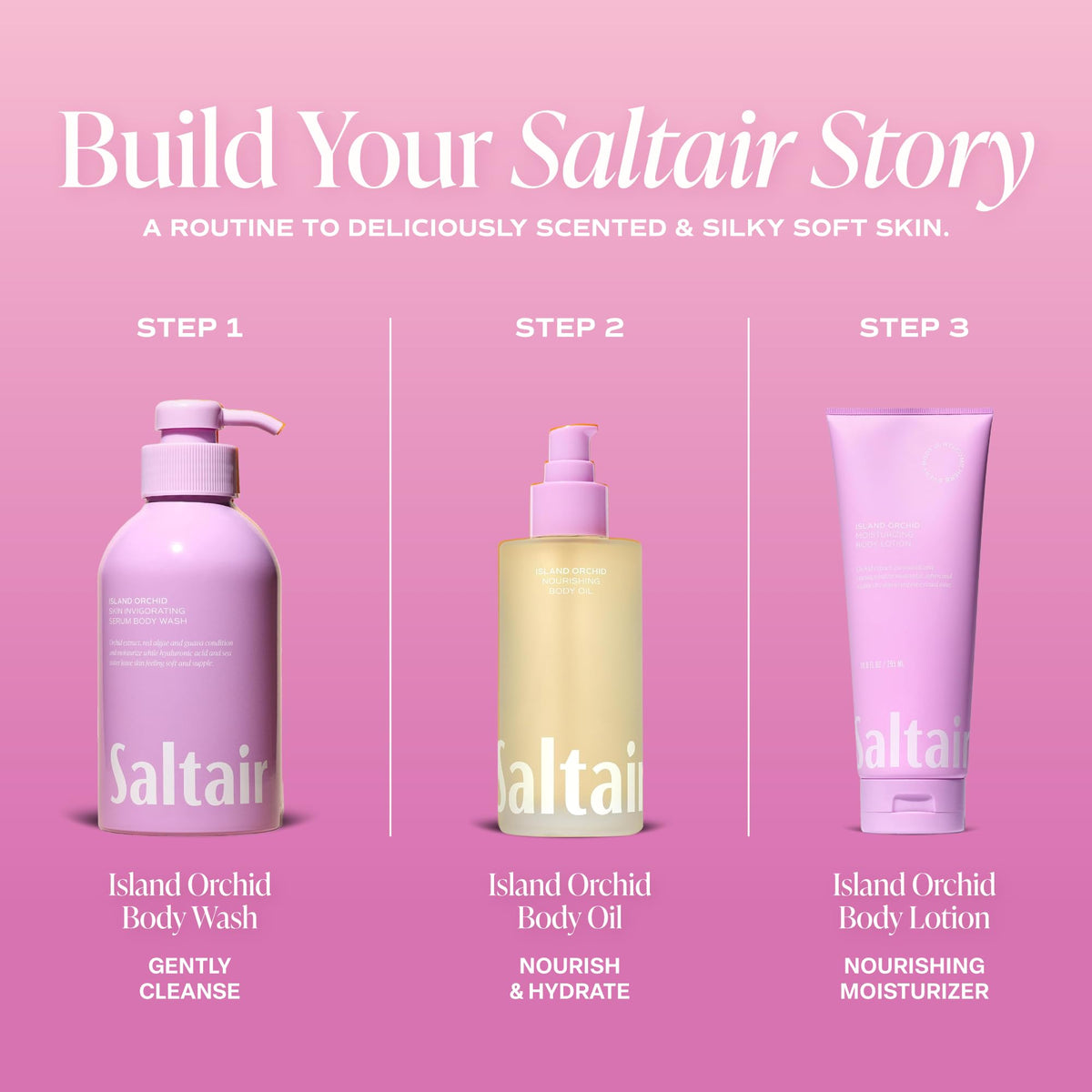Saltair Body Oil Island Orchid texture close-up