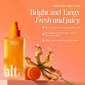Saltair Body Oil packaging details with ingredients list