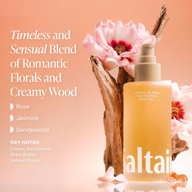 Saltair Body Oil Santal Bloom bottle with pump top