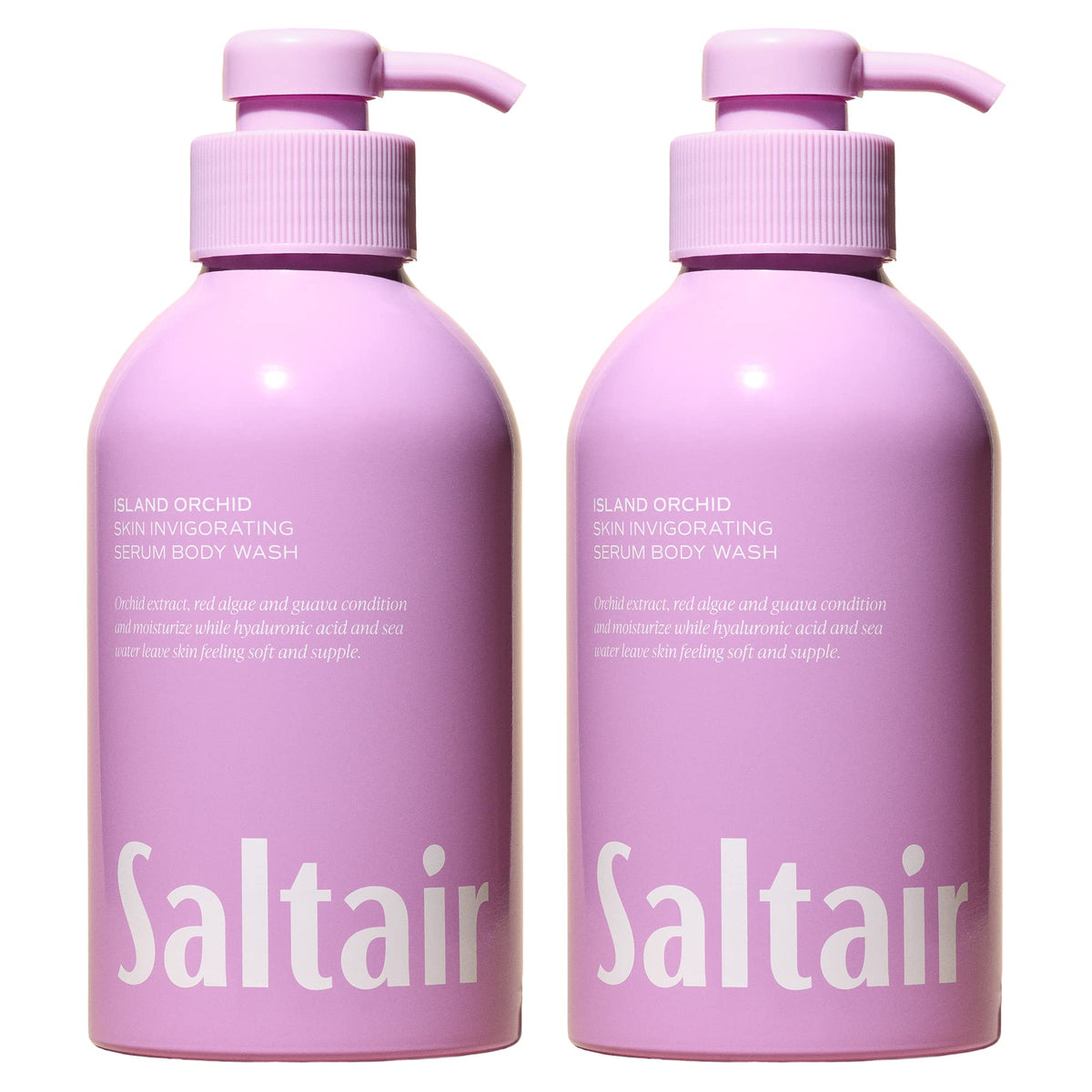Saltair Body Wash 2-Pack Island Orchid 17oz bottles front view