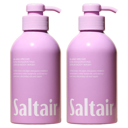 Saltair Body Wash 2-Pack Island Orchid 17oz bottles front view