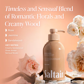 Saltair Body Wash 2-Pack Santal Bloom pump dispenser close-up