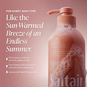 Saltair Body Wash Coral Coast bottle side view