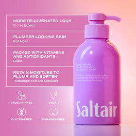 Saltair Body Wash Island Orchid in bathroom setting