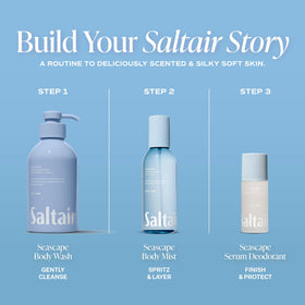 Saltair Body Wash lather on skin