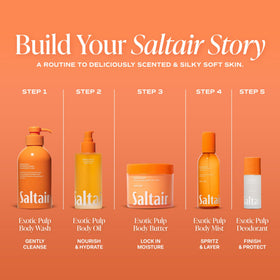 Saltair Body Wash lathering on a sponge
