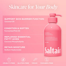 Saltair Body Wash lathering on hands