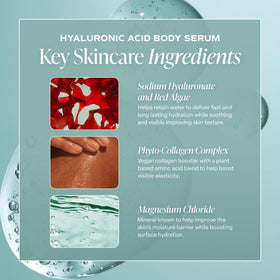 Saltair Hyaluronic Acid Body Serum in lifestyle setting with natural light