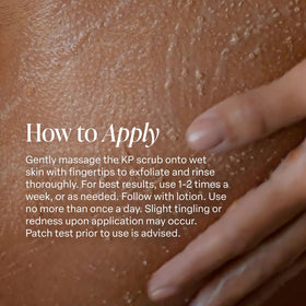 Saltair KP Body Scrub ingredients list on the back