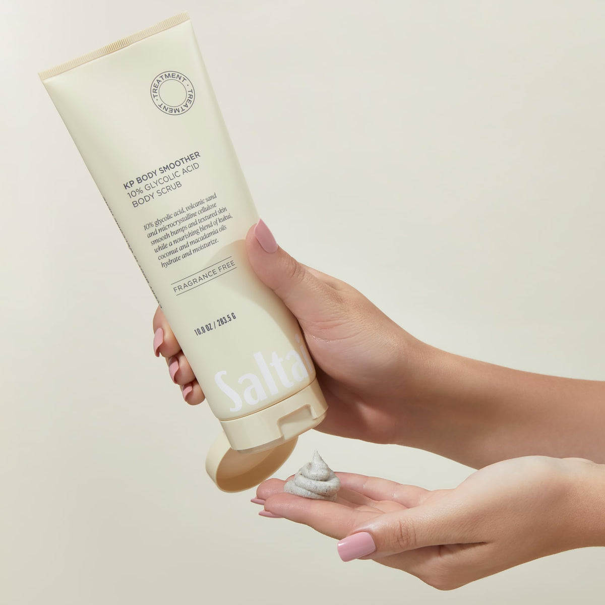 Saltair KP Body Scrub open lid showing product inside