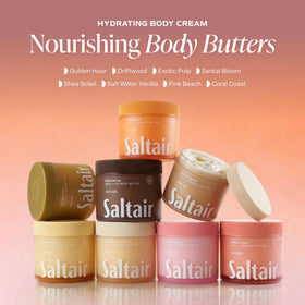 Saltair Multi-Lipid Body Butter on a wooden surface