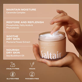 Saltair Multi-Lipid Body Butter Santal Bloom in use