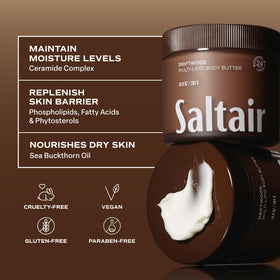 Saltair Multi-Lipid Body Butter with driftwood scent notes