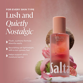Saltair Nourishing Body Oil Coral Coast with pump dispenser