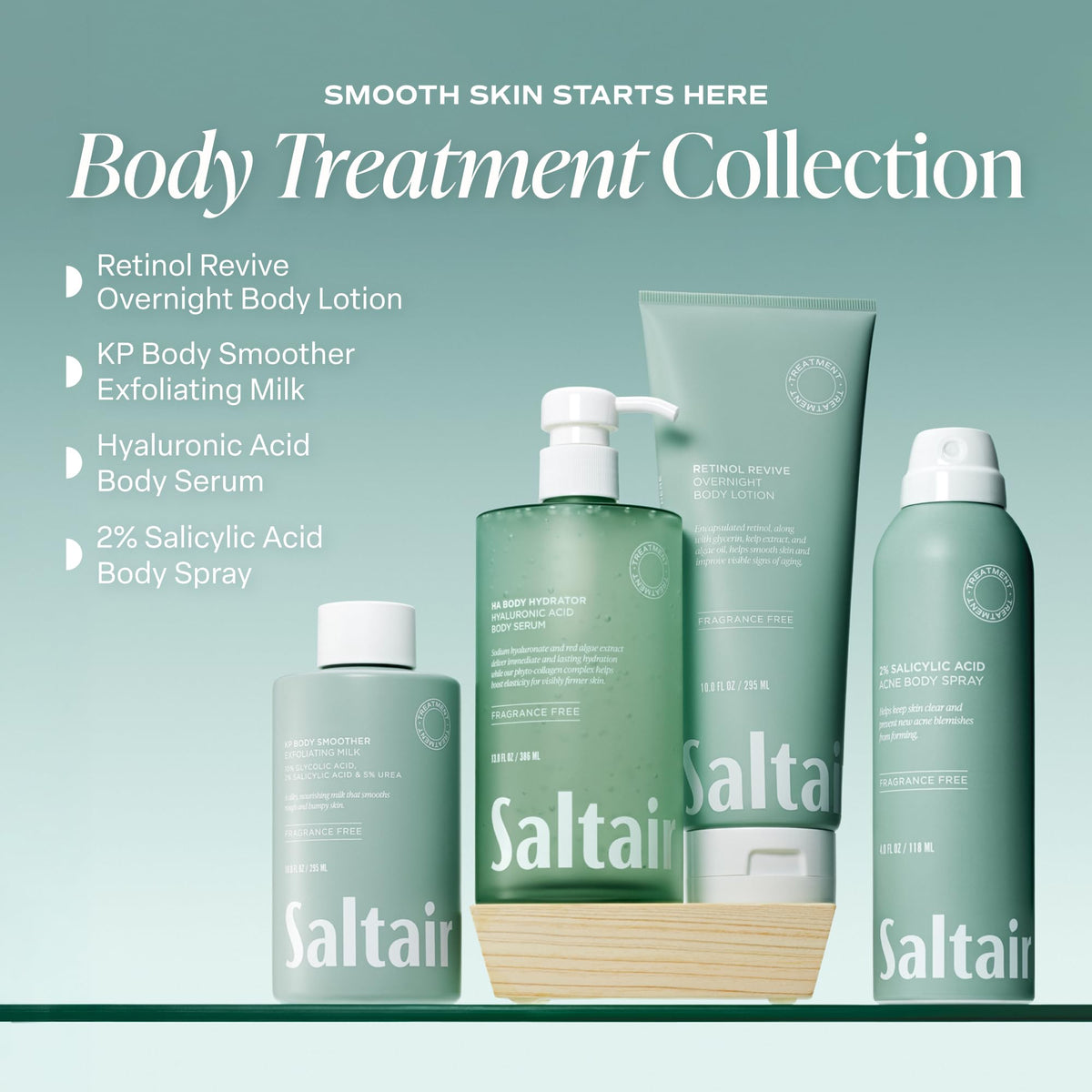 Saltair Retinol Revive Night Lotion on a nightstand with plants