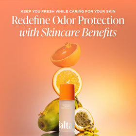 Saltair Serum Deodorant 5% AHA Roll-On application on skin