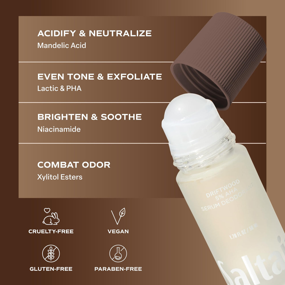Saltair Serum Deodorant Driftwood application demonstration