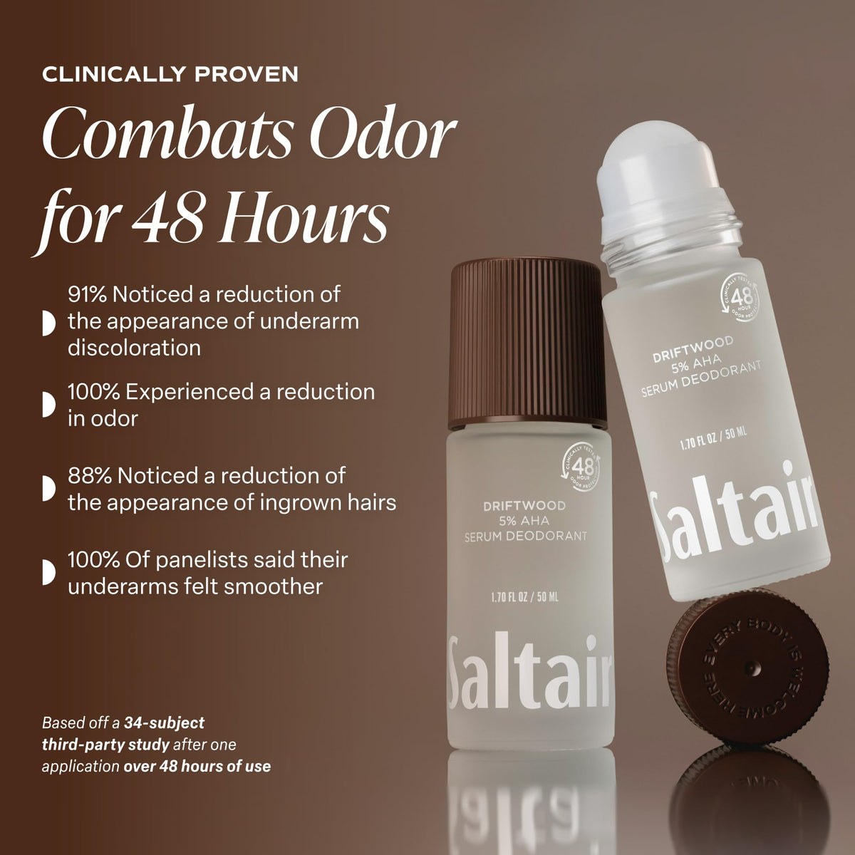 Saltair Serum Deodorant Driftwood bottles side view