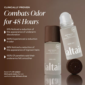Saltair Serum Deodorant Driftwood bottles side view