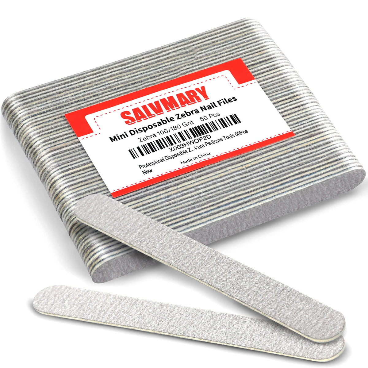 SALVMARY 5-inch Zebra Nail File front view