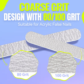 SALVMARY disposable nail file showing double-sided grit texture