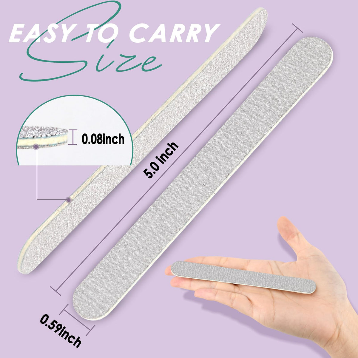 SALVMARY Disposable Zebra Nail Files 100/180 Grit packaging
