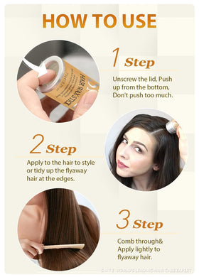 Samnyte Hair Wax Stick with ingredients list