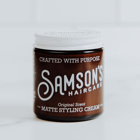 SAMSON'S HAIRCARE Matte Styling Cream 4 oz back view
