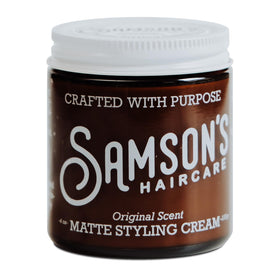 SAMSON'S HAIRCARE Matte Styling Cream 4 oz front view
