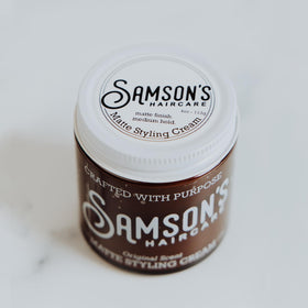 SAMSON'S HAIRCARE Matte Styling Cream 4 oz side view