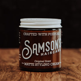 SAMSON'S HAIRCARE Matte Styling Cream application on hair