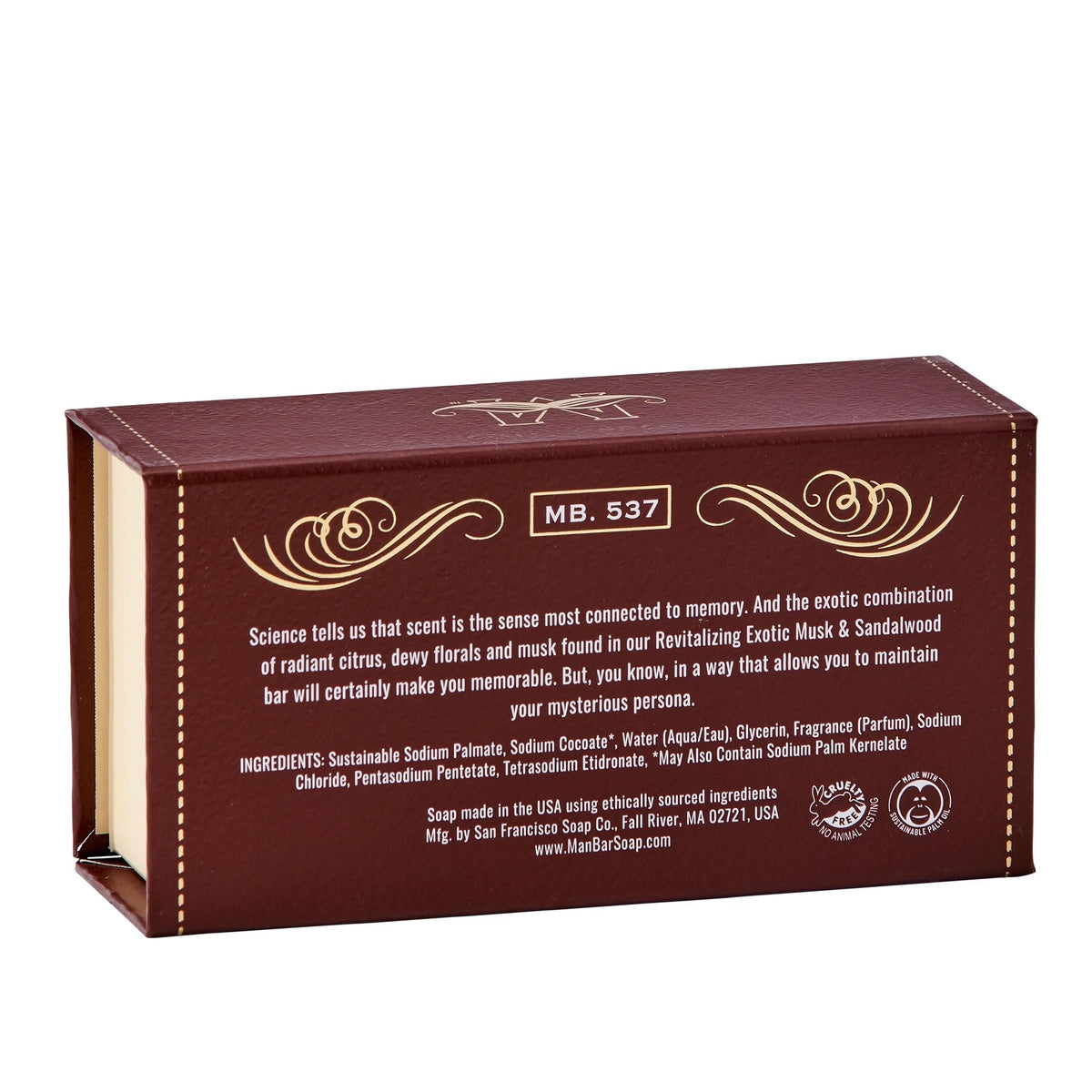 San Francisco Soap Company Man Bar Soap packaging
