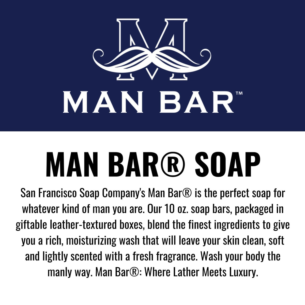 San Francisco Soap Company Spiced Tobacco Man Bar Soap in a shower setting
