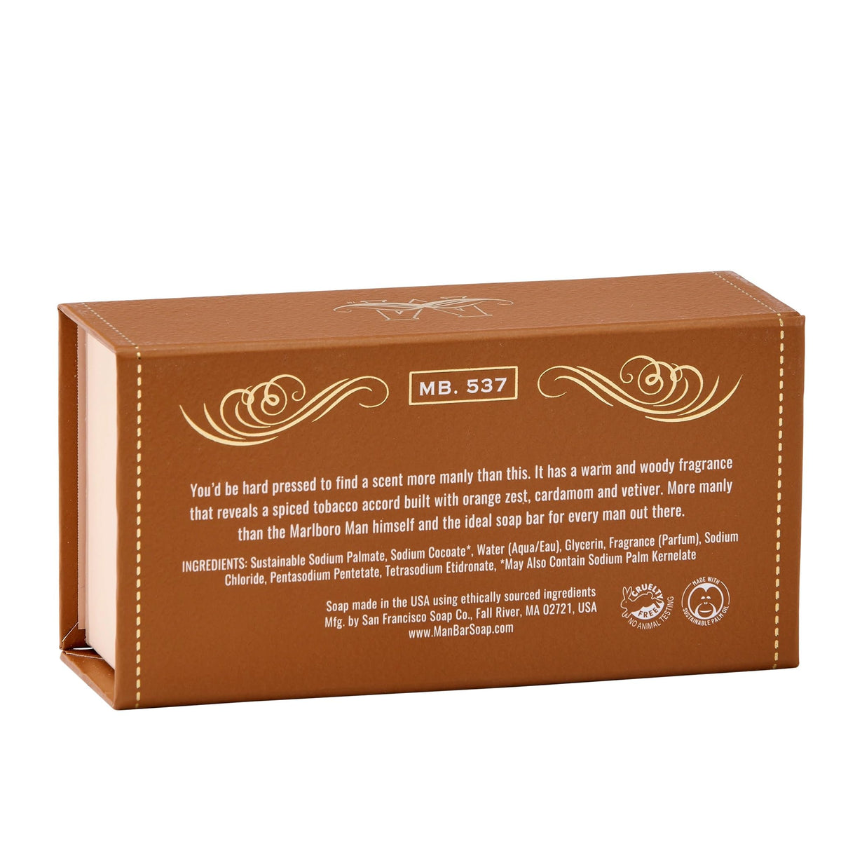 San Francisco Soap Company Spiced Tobacco Man Bar Soap packaging