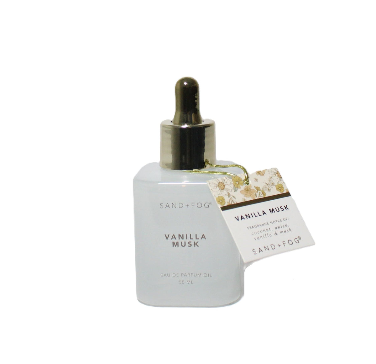 Sand + Fog Vanilla Musk Perfume Oil Dropper 1.7 fl oz front view