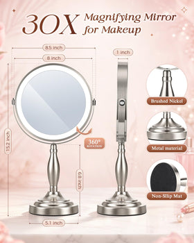 SANFANGIE Makeup Mirror on a bathroom counter