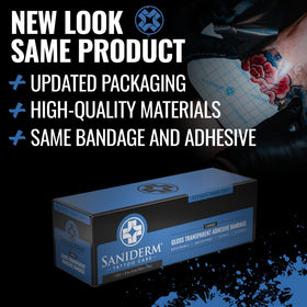 Saniderm bandage roll showing sealed packaging