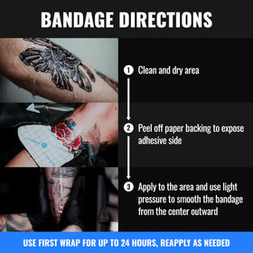 Saniderm Tattoo Aftercare Bandage waterproof feature demonstration