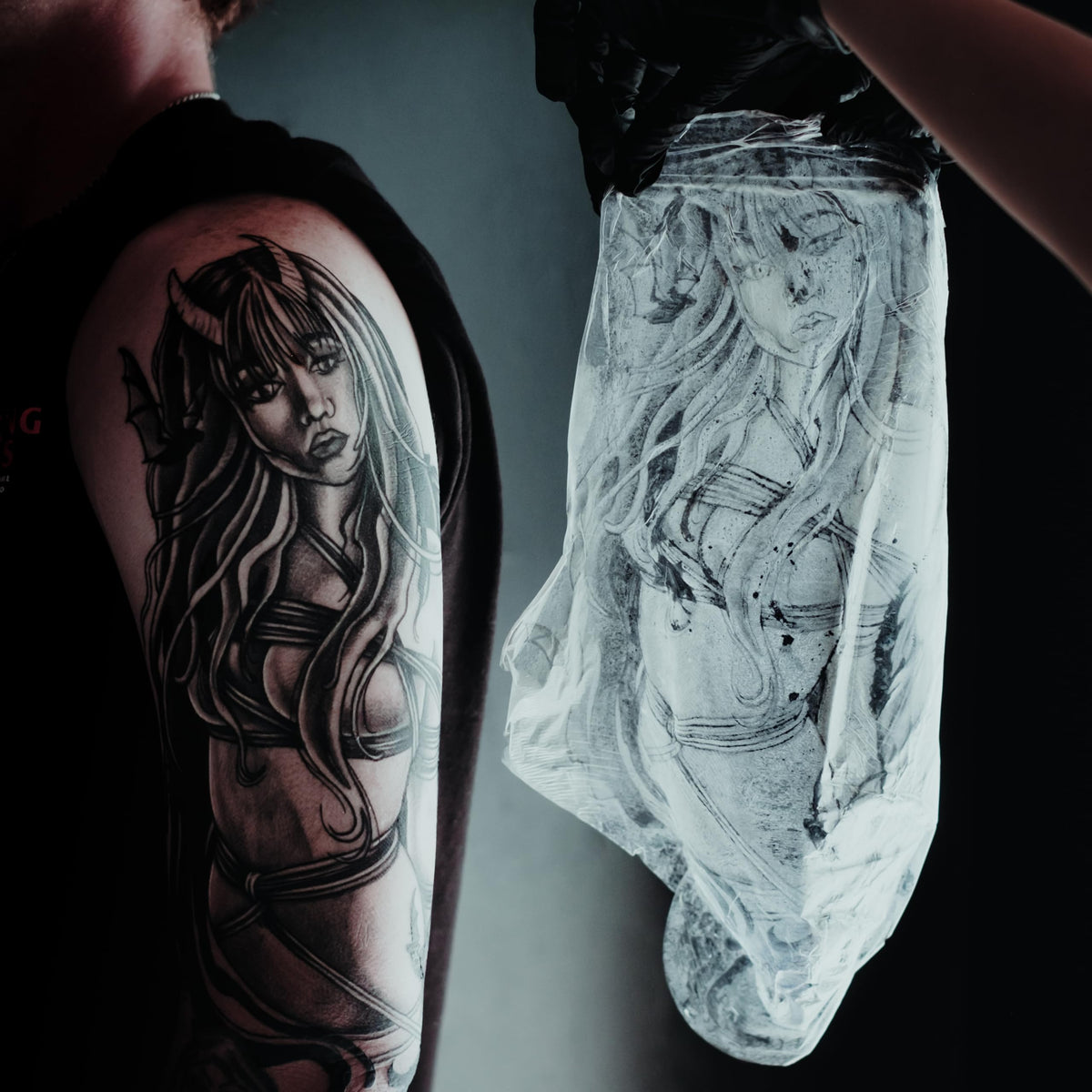 Saniderm Tattoo Aftercare Bandage with detailed instructions