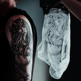 Saniderm Tattoo Aftercare Bandage with detailed instructions