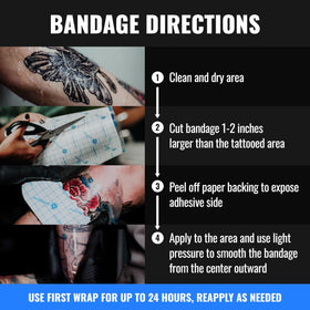 Saniderm tattoo bandage packaging close-up