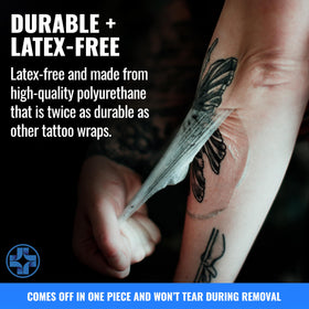 Saniderm tattoo bandage with user instructions